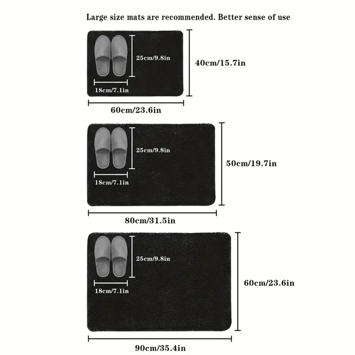 Tapete 3D Estilo Pedra | Antiderrapante, Super Absorvente e Lavável