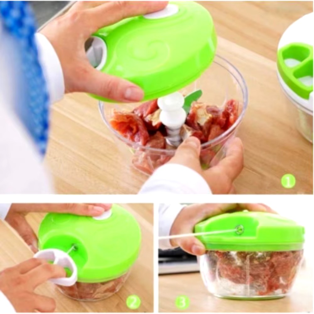 Triturador de Legumes Manual e Prático | Corte Rápido, Uniforme e Seguro