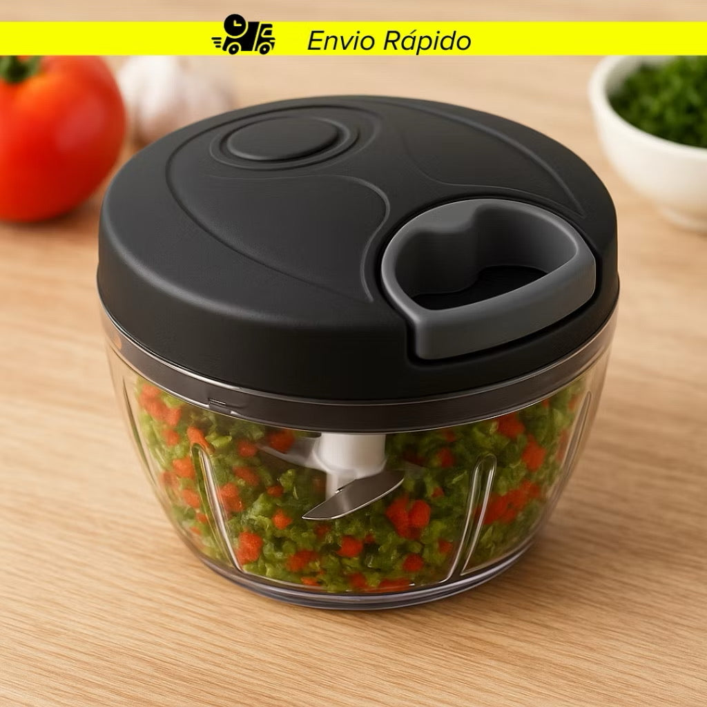 Triturador de Legumes Manual e Prático | Corte Rápido, Uniforme e Seguro