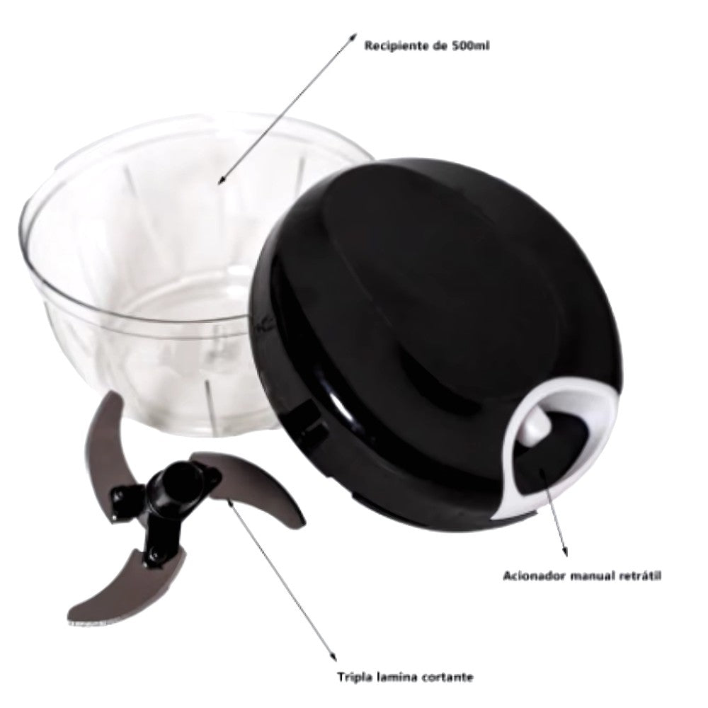 Triturador de Legumes Manual e Prático | Corte Rápido, Uniforme e Seguro